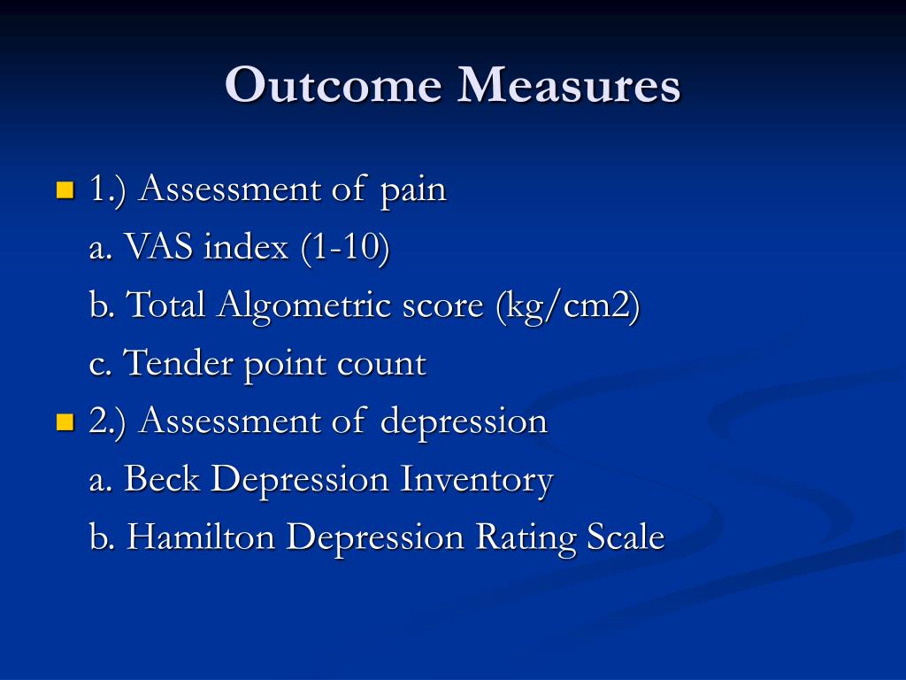 outcome measures outcome measures