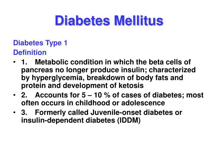 alapelvek 1. típusú diabetes mellitus)