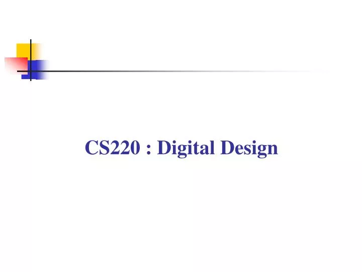 cs220 digital design n.