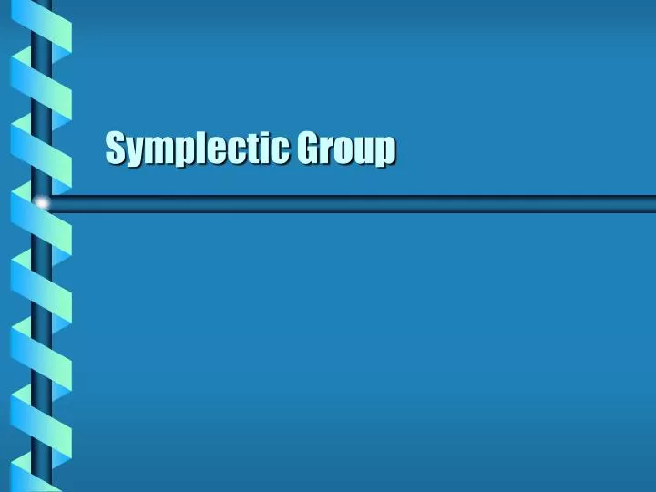 representation of symplectic group