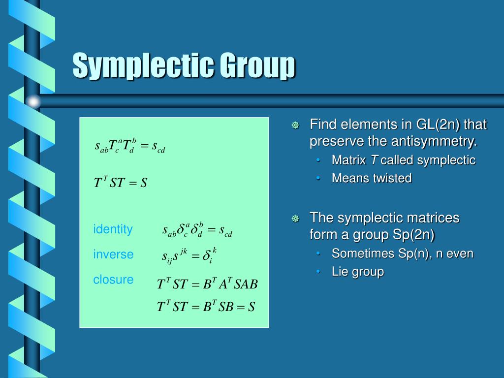 representation of symplectic group