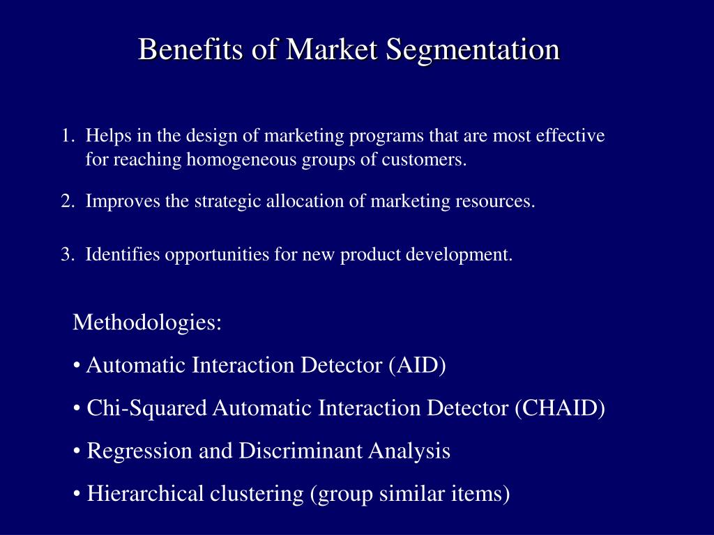 Benefits Of Market Segmentation : What are The Benefits of Market