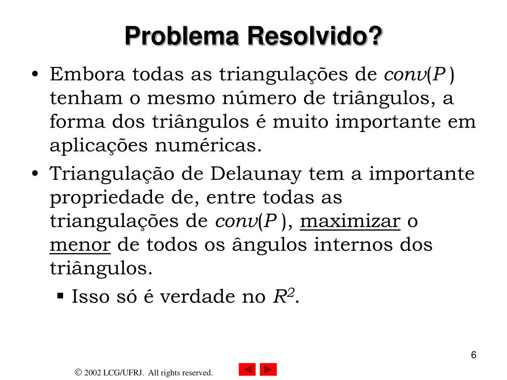 TriangulaçTriangulaç˜Triangulação de Delaunay para definir valores de