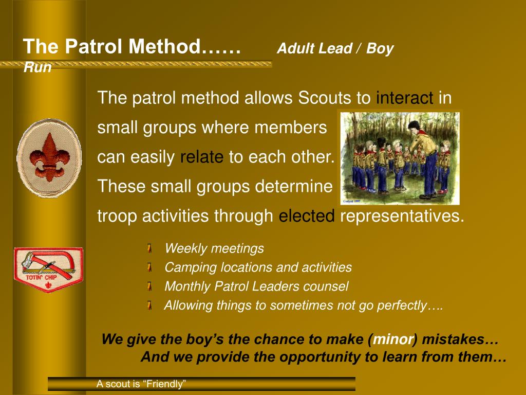 Is the only method. Methods of patrolling in the Army.