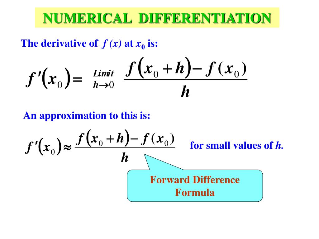 Ppt Numerical Differentiation Powerpoint Presentation Free Download Id 5987