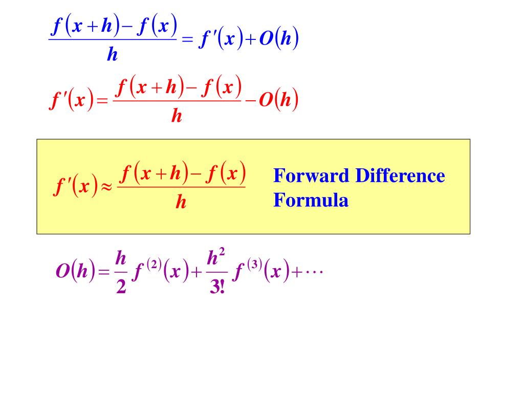 PPT - NUMERICAL DIFFERENTIATION PowerPoint Presentation, free download ...