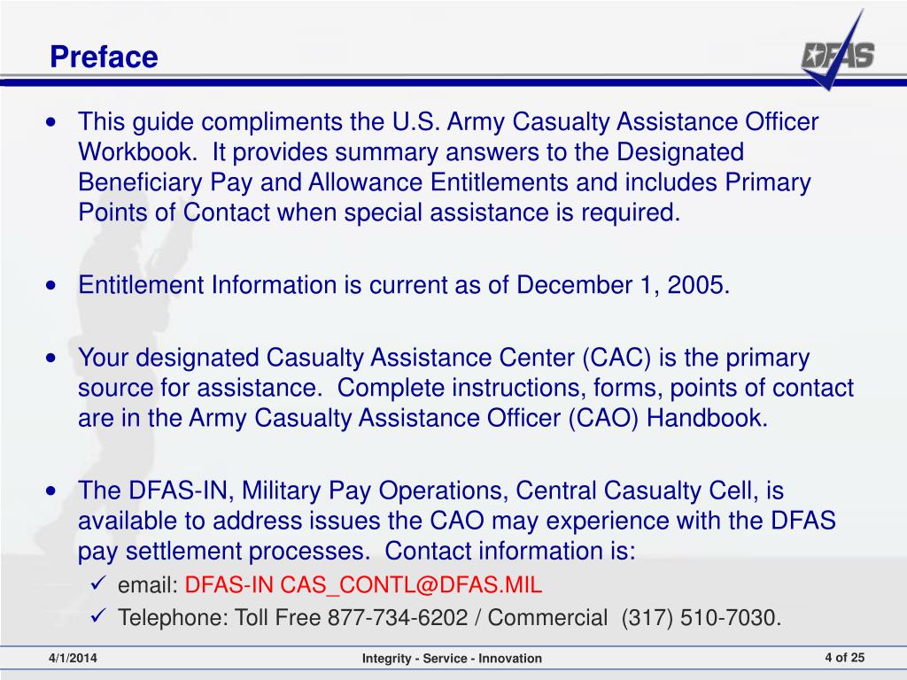 PPT - Casualty Assistance Officer Pocket Guide to Casualty ...