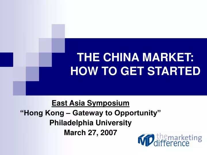 the china market how to get started n.