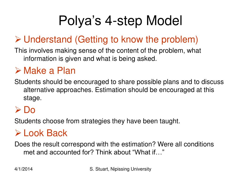 problem solving polya 4 step