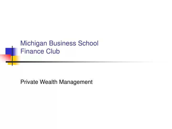 michigan business school finance club n.
