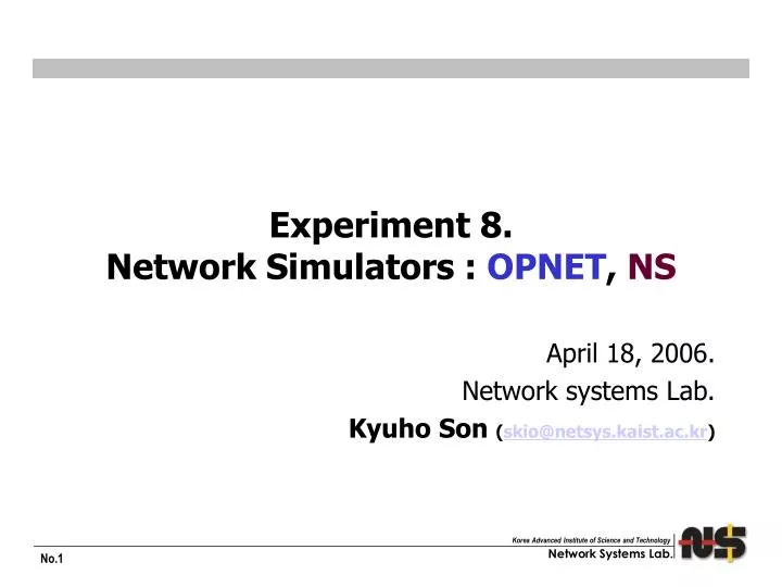 experiment 8 network simulators opnet ns n.