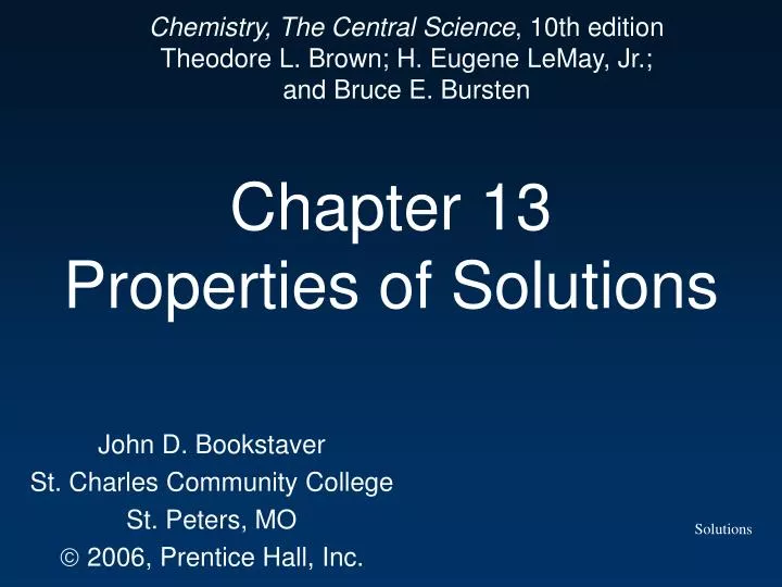 chapter 13 properties of solutions n.