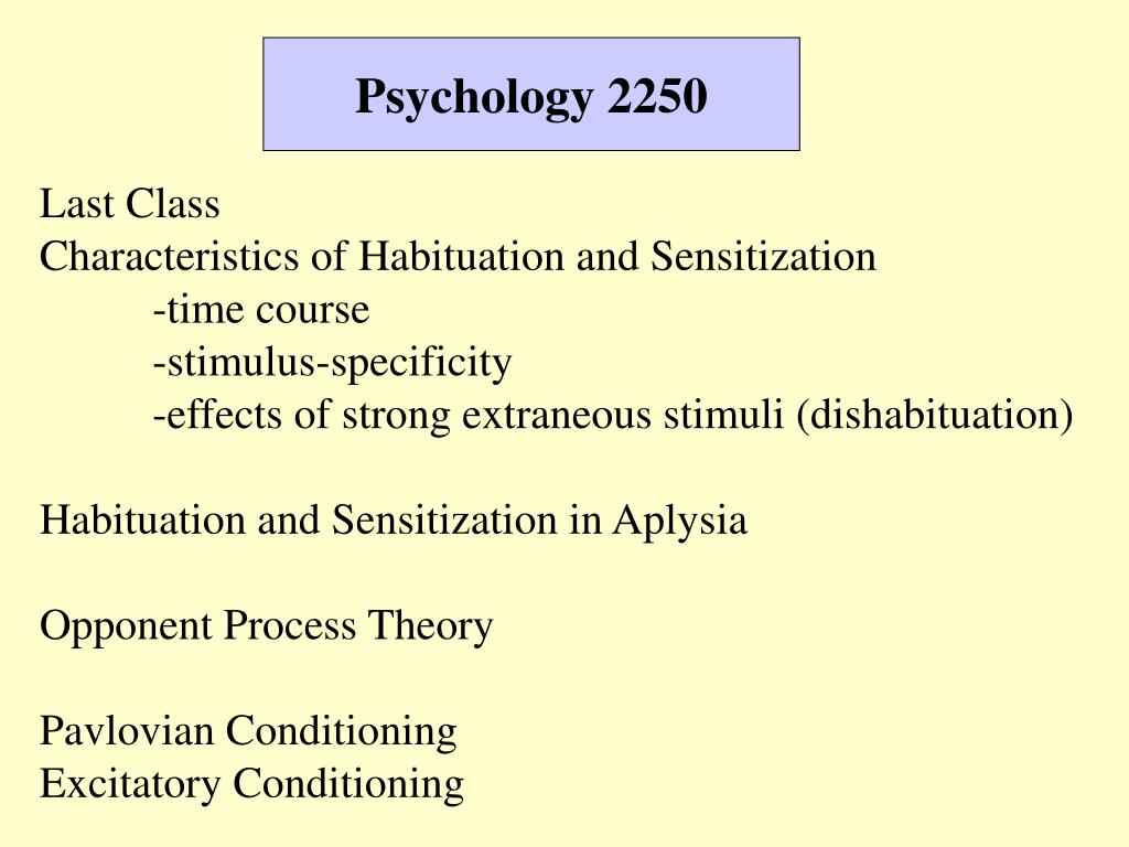 drug habituation psychology
