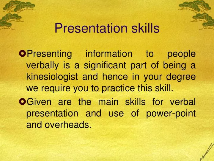 presentation skills n.