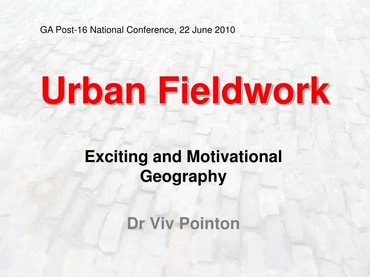 urban fieldwork n.