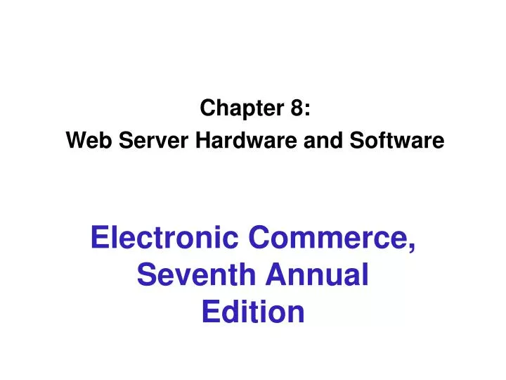 chapter 8 web server hardware and software n.