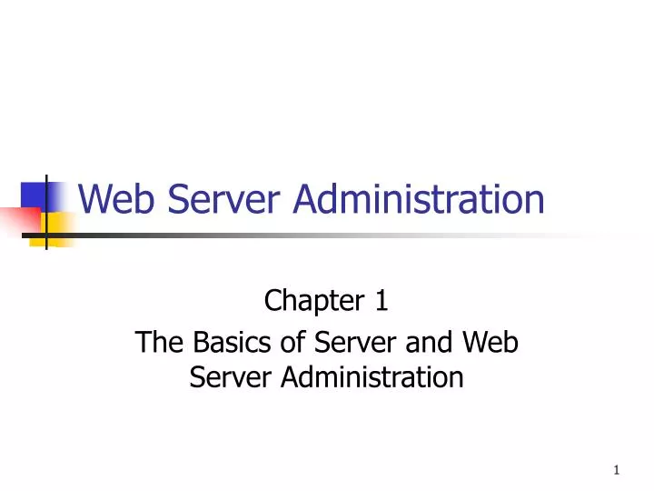 web server administration n.