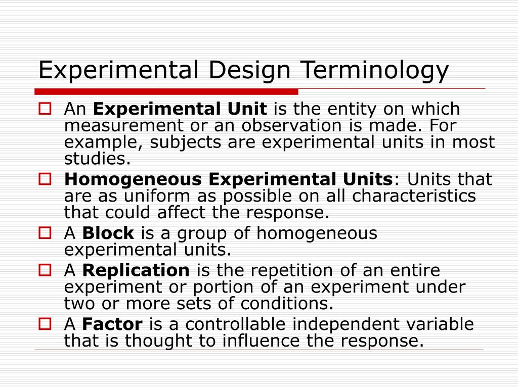 experimental design presentation
