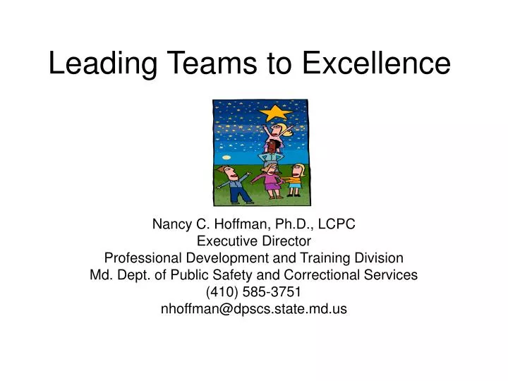 leading teams to excellence n.
