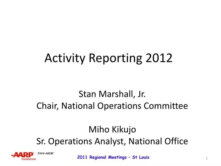 activity reporting 2012 n.