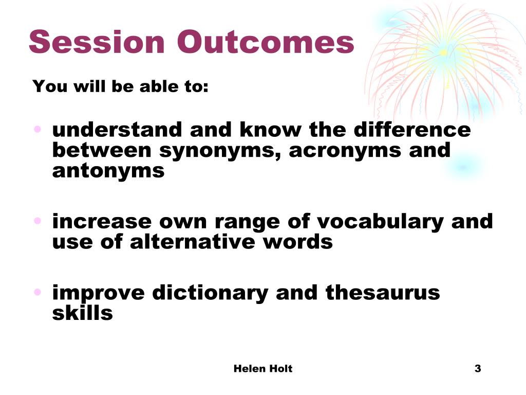 PPT - Synonyms, antonyms and acronyms PowerPoint Presentation, free  download - ID:602956