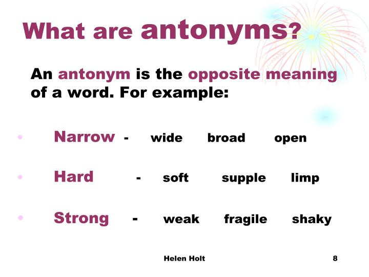 PPT - Synonyms, antonyms and acronyms PowerPoint Presentation - ID:602956