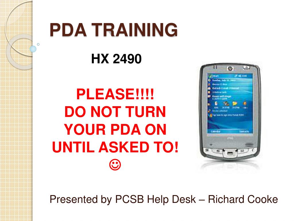 Ppt Pda Training Powerpoint Presentation Free Download Id 603227