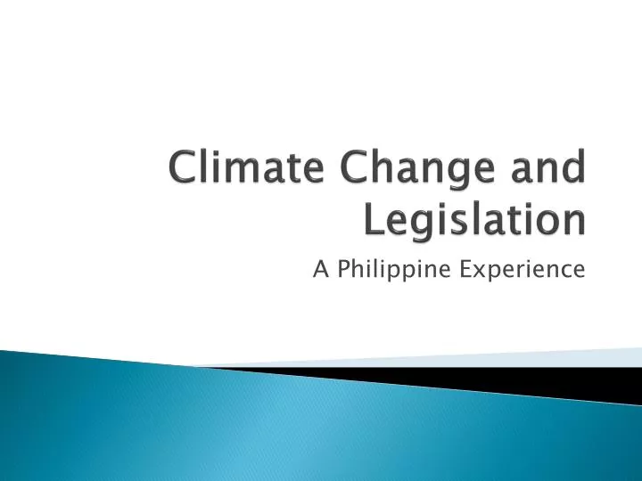 climate change and legislation n.