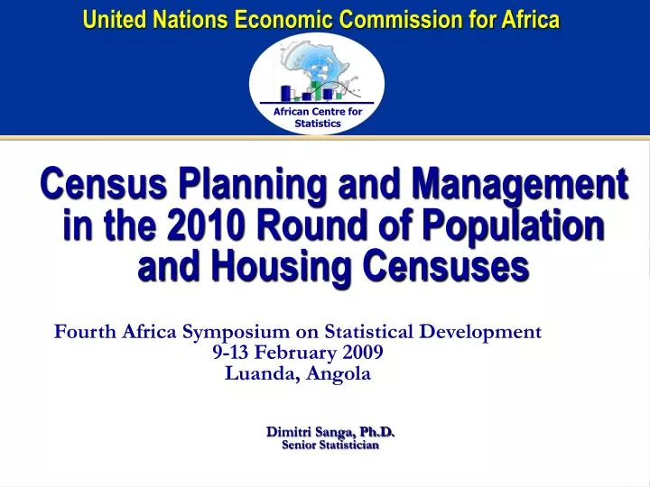PPT - Census Planning and Management in the 2010 Round of Population ...