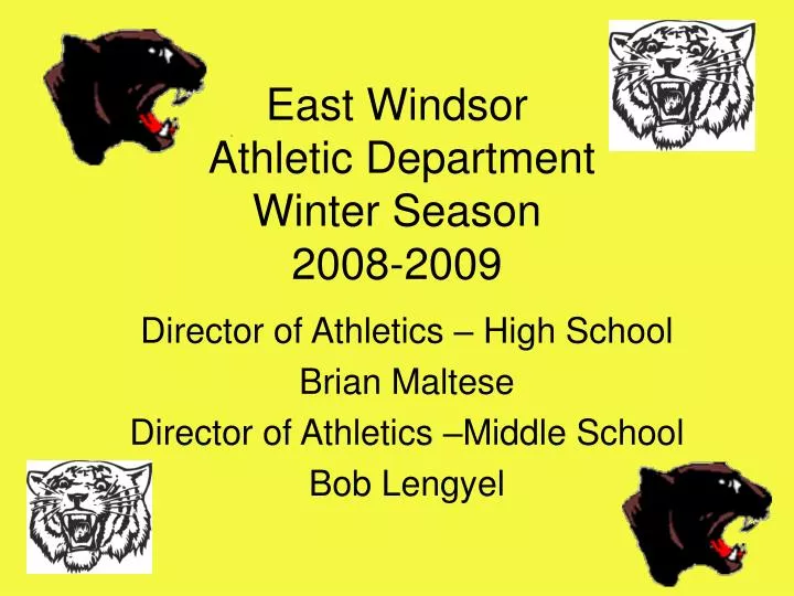 east windsor athletic department winter season 2008 2009 n.