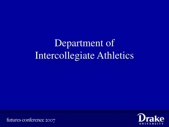 department of intercollegiate athletics n.