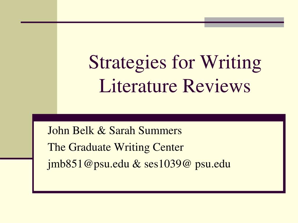 4 literature review strategies