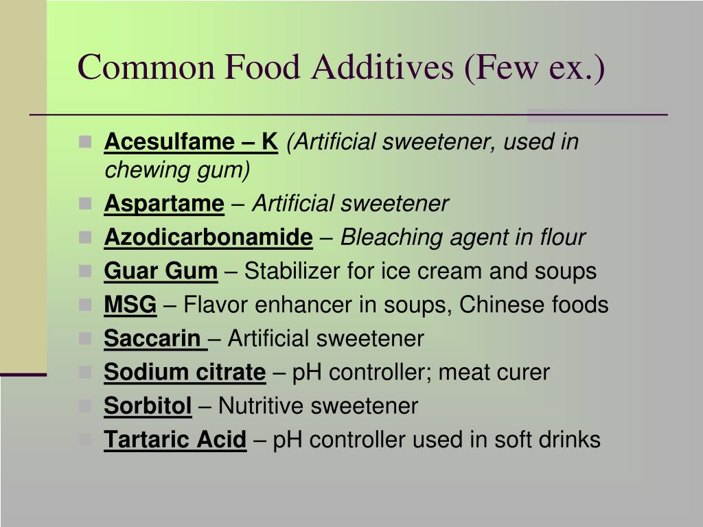 PPT Food Additives PowerPoint Presentation, free download ID604258