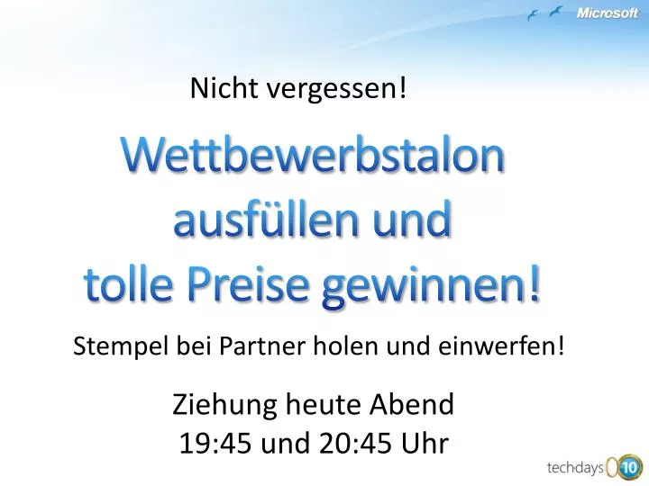 Ppt Wettbewerbstalon Ausfullen Und Tolle Preise Gewinnen Powerpoint Presentation Id 6044