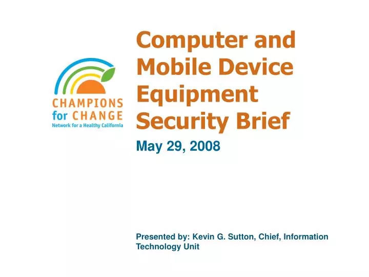 computer and mobile device equipment security brief n.
