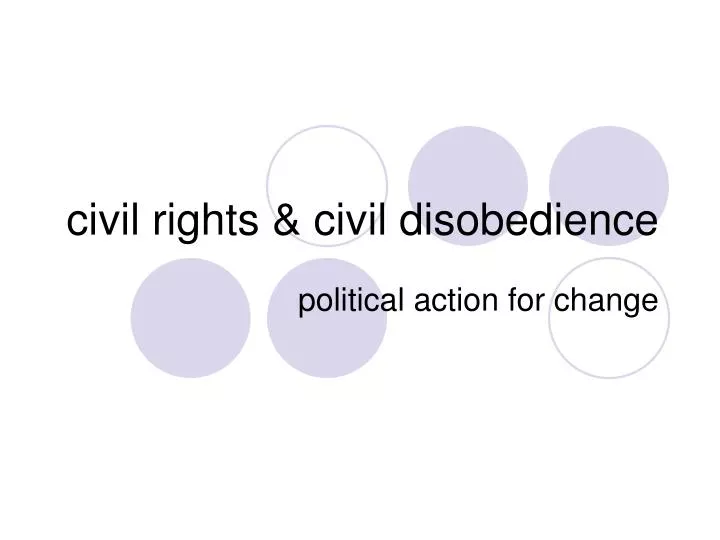 civil rights civil disobedience n.