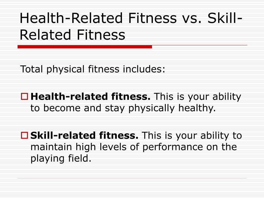 Ppt Skill Related Fitness And Health Related Fitness Powerpoint