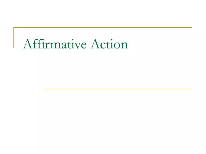 affirmative action n.