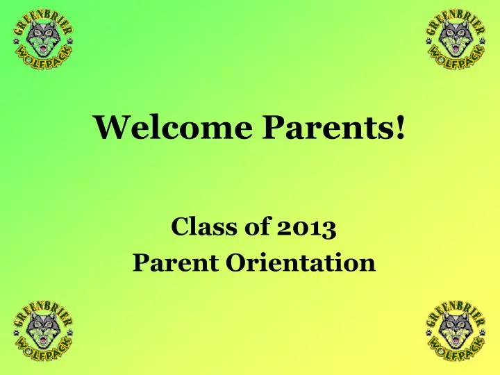 welcome parents n.
