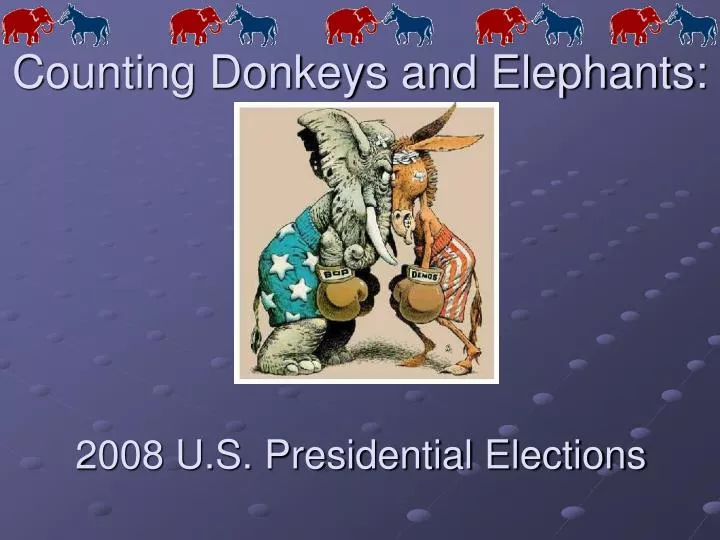counting donkeys and elephants n.