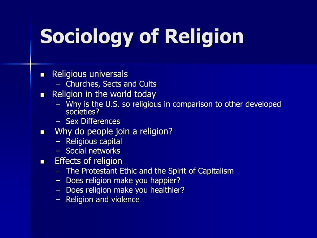 sociology of religion assignment