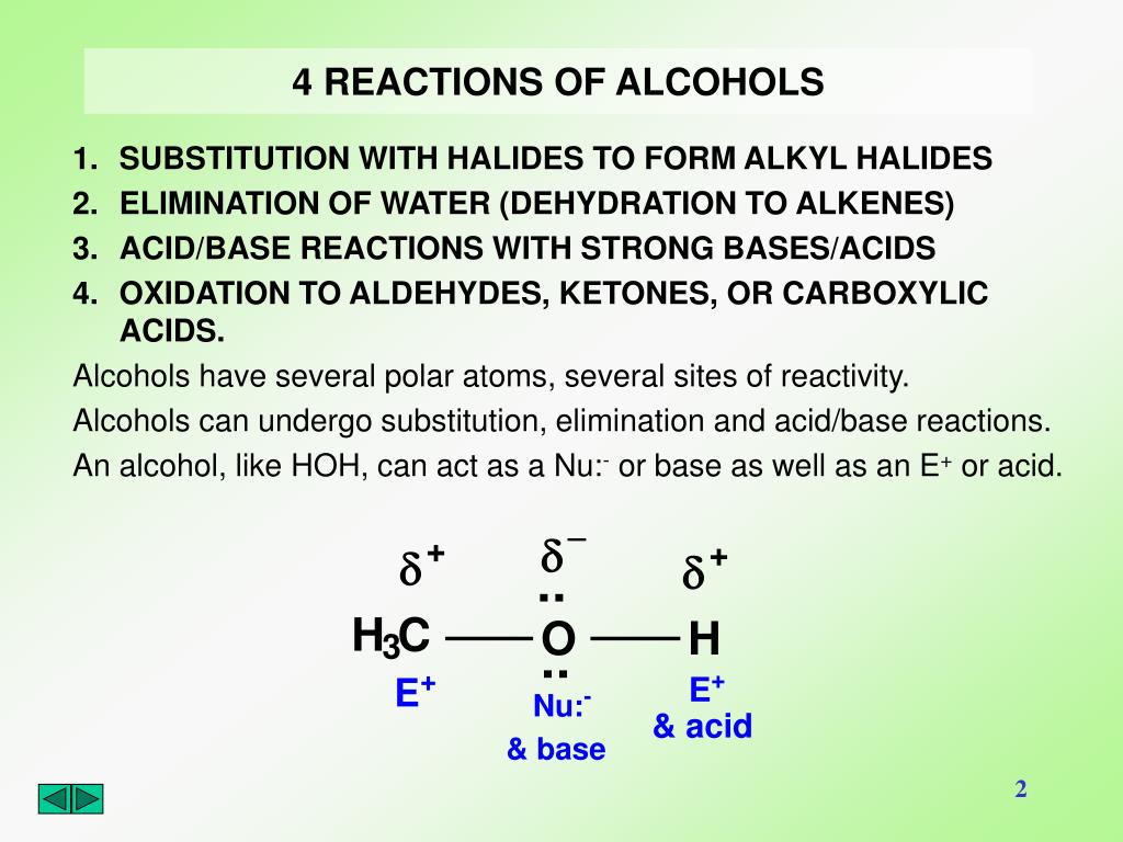 Ppt Four Reactions Of Alcohols Powerpoint Presentation Free Download Id607251