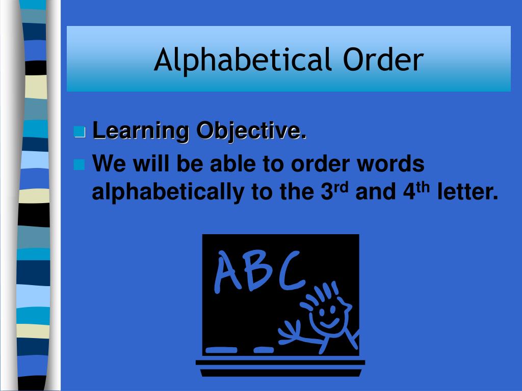 Ppt alphabetical order powerpoint presentation free download id 607255