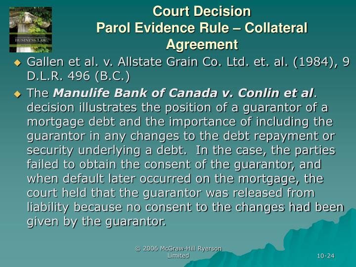parol rule of evidence The parol evidence rule primarily pertains to contracts the rule addresses the question of whether additional information or evidence can be used to explain. parol rule of evidence The parol evidence rule primarily pertains to contracts the rule addresses the question of whether additional information or evidence can be used to explain.