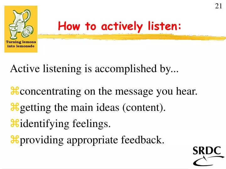 how to actively listen n.