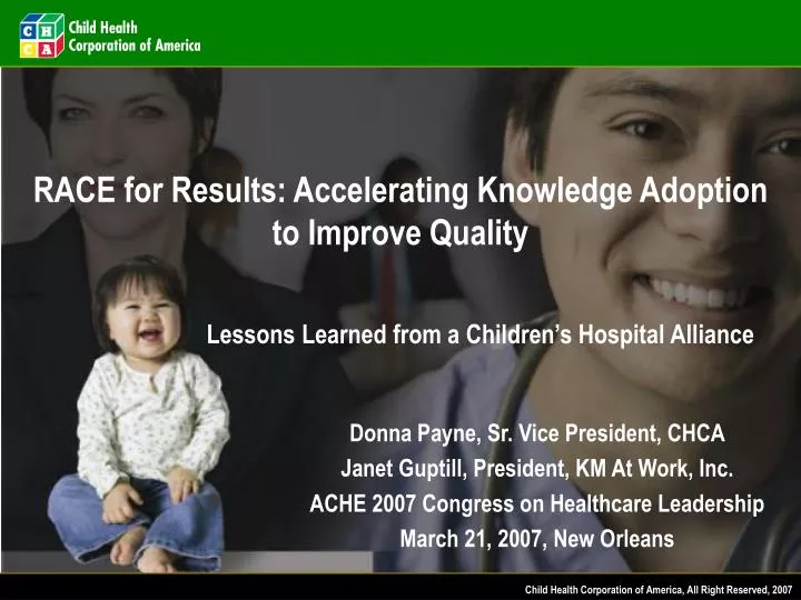 race for results accelerating knowledge adoption to improve quality n.