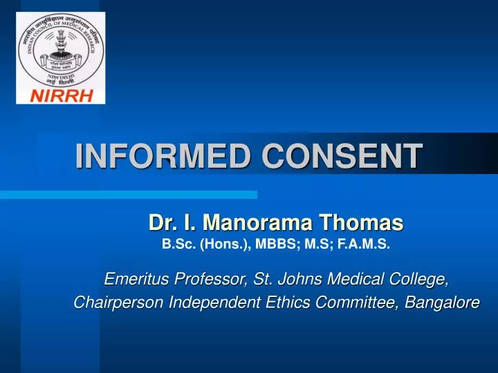 informed consent n.