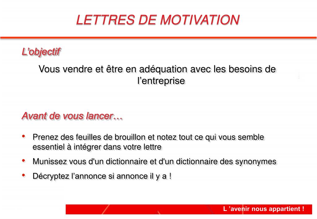 Exemple De Letre De Motivation : Comment Faire Une Lettre De Motivation ...