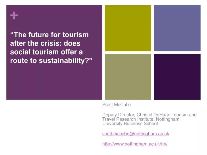 the future for tourism after the crisis does social tourism offer a route to sustainability n.