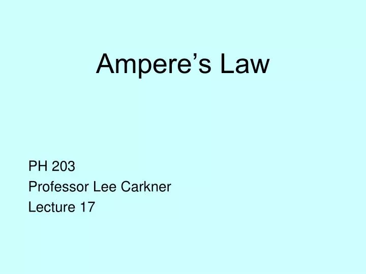 ampere s law n.